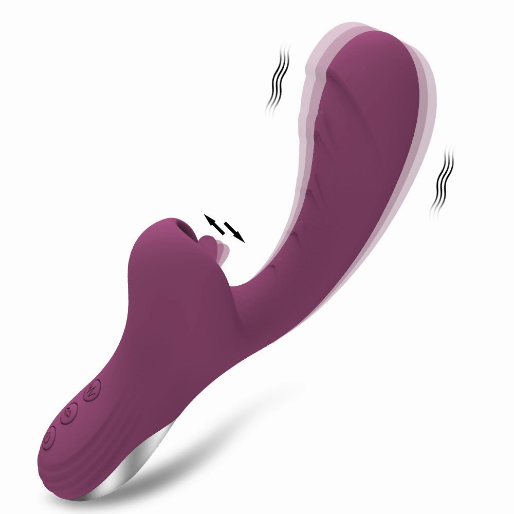 Tongue Licking Dildo Vibrators With 10 Licking & Vibrating Pleasure Clit Clitoris Stimulator