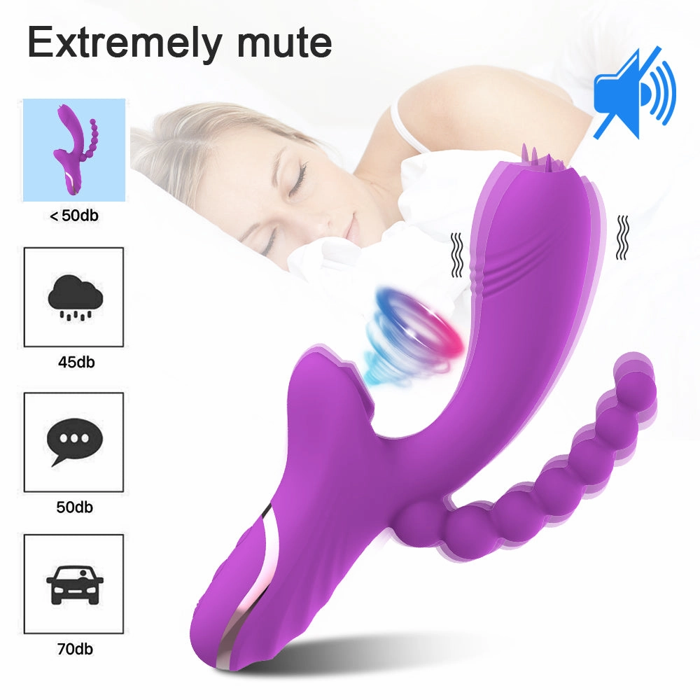 Tongue Vibrator with Clitoral Stimulator & Anal Beads V2