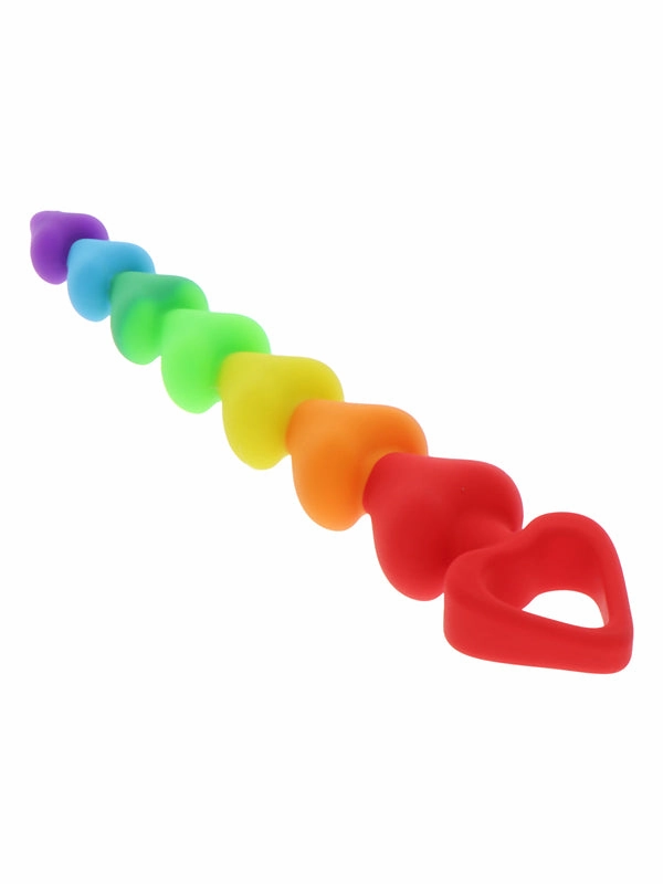 TOYJOY Rainbow Heart Silicone Anal Beads