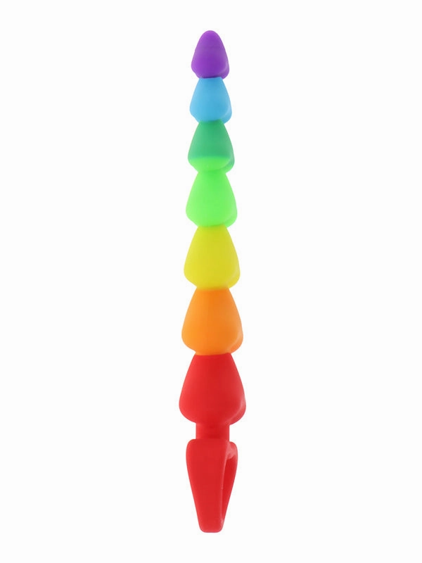TOYJOY Rainbow Heart Silicone Anal Beads