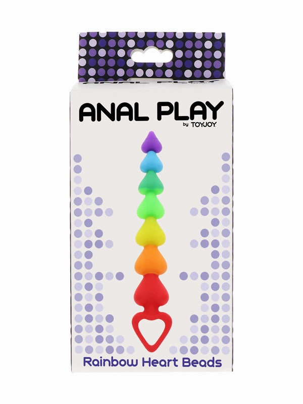 TOYJOY Rainbow Heart Silicone Anal Beads