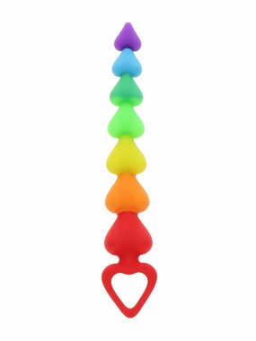 TOYJOY Rainbow Heart Silicone Anal Beads