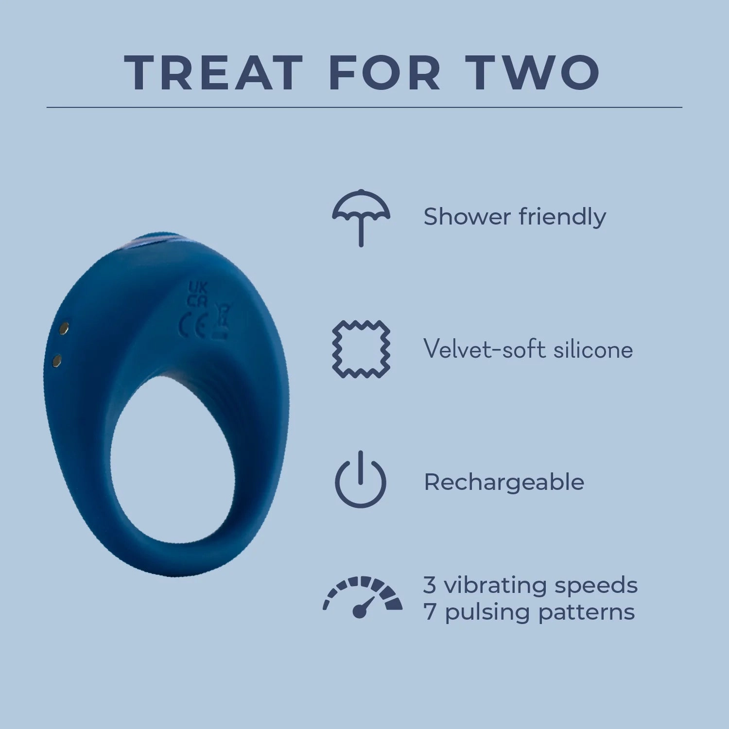 Treat For Two - Vibrating C-Ring - NEW!