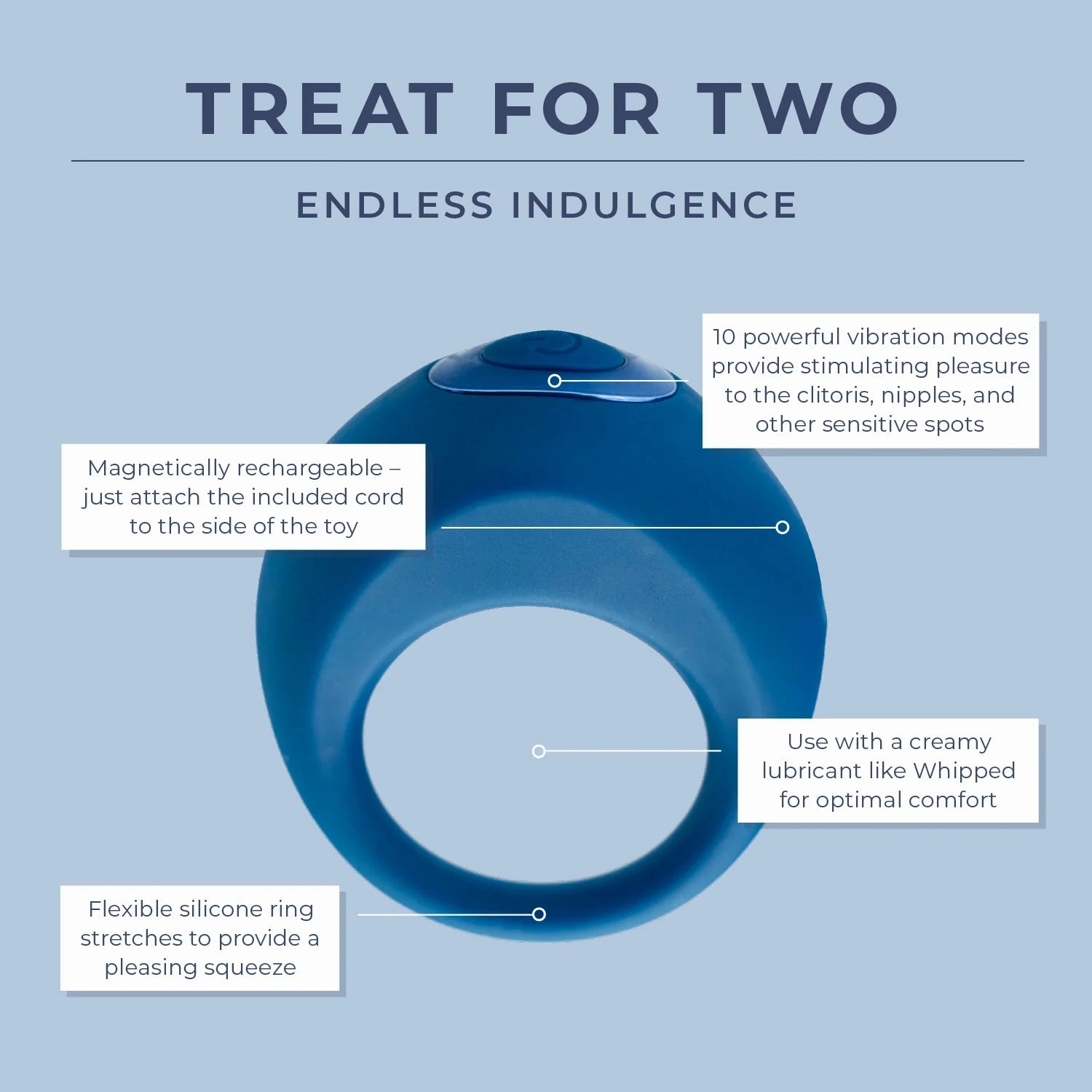 Treat For Two - Vibrating C-Ring - NEW!