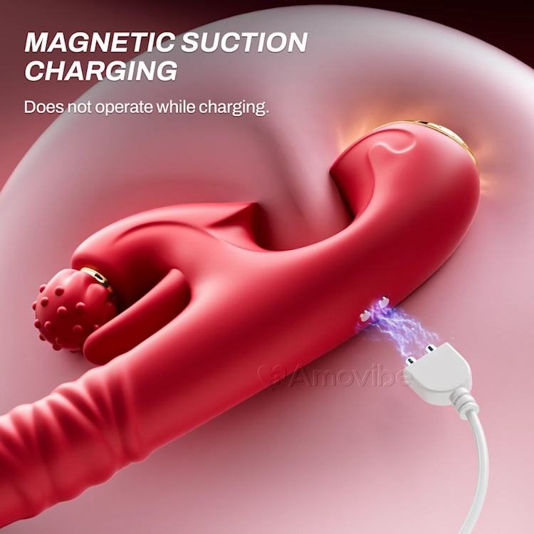 Triple Sensation Vibrator - Rotating Massage & Tongue Licking &  Thrusting Vibration