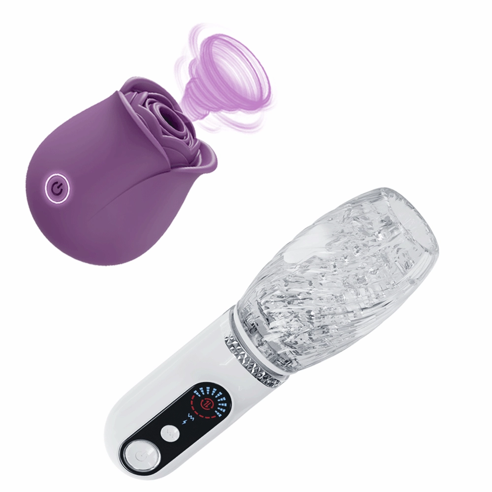 Typhoon - Auto Telescopic Rotation Male Masturbation Cup With Dual Vibration