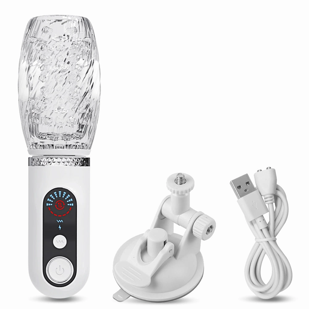 Typhoon - Auto Telescopic Rotation Male Masturbation Cup With Dual Vibration