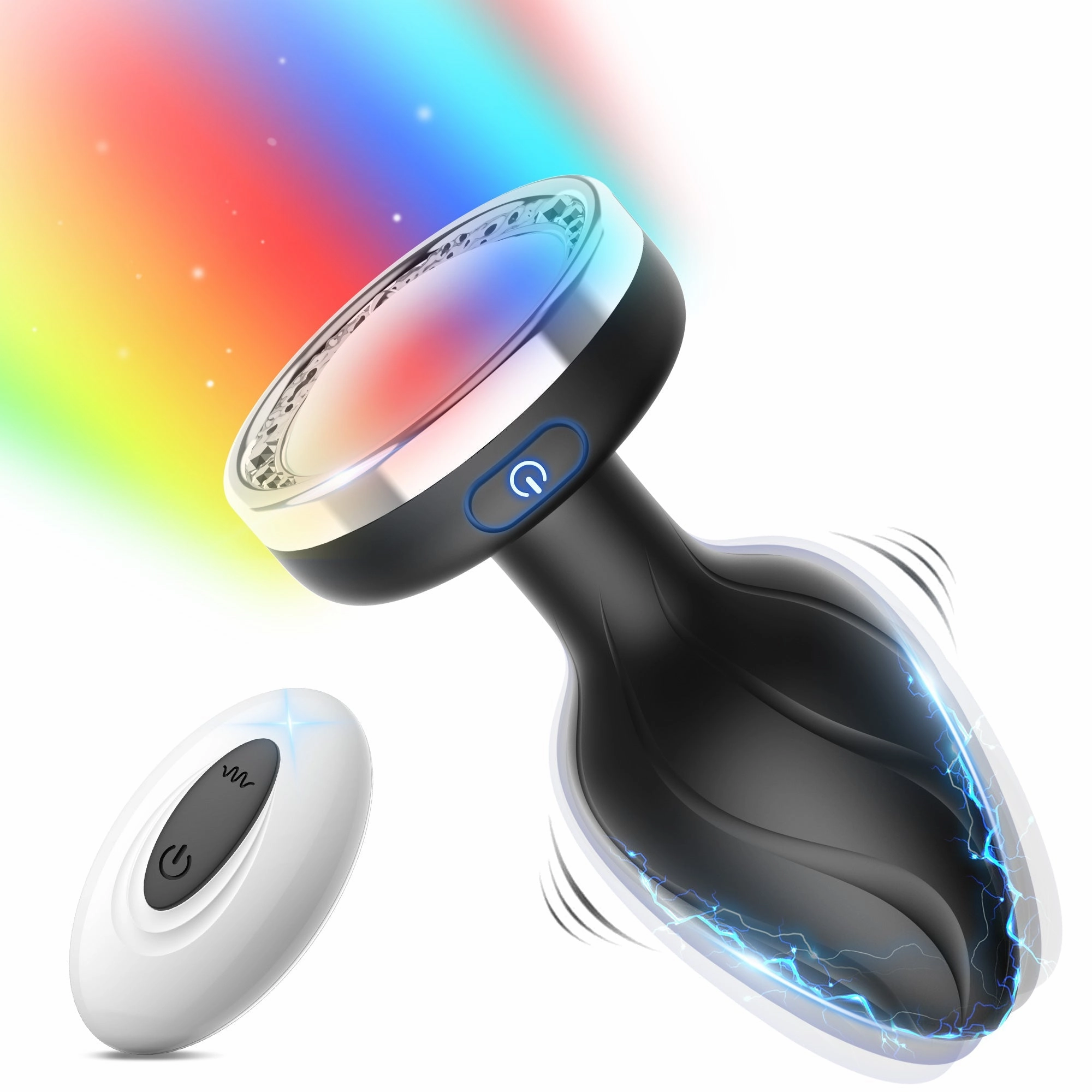 Vibrating Anal Plug with LED