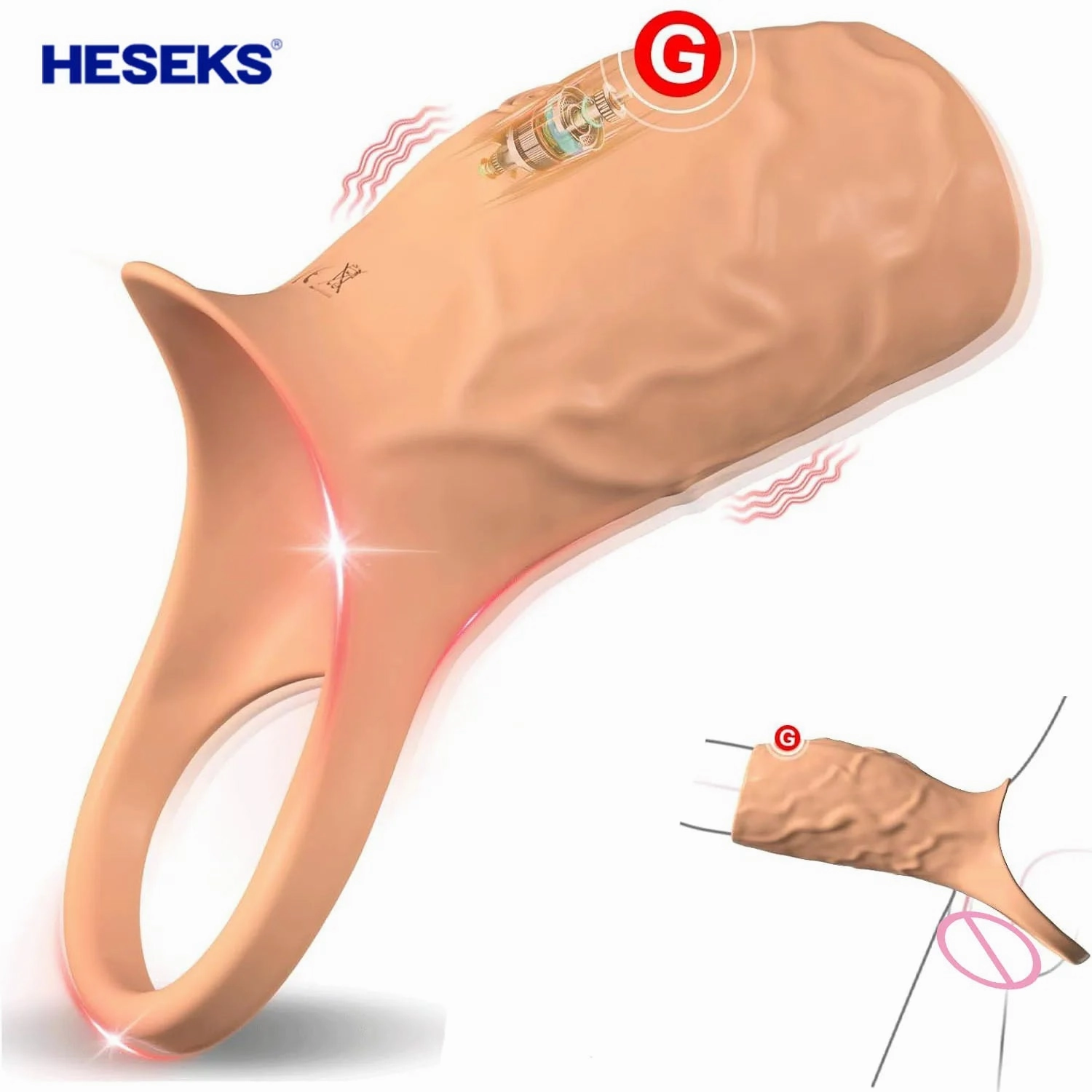 Vibrating Cock Ring | G-Spot Stimulation & Testicle Massage | Delay Ejaculation Sex Toy for Men