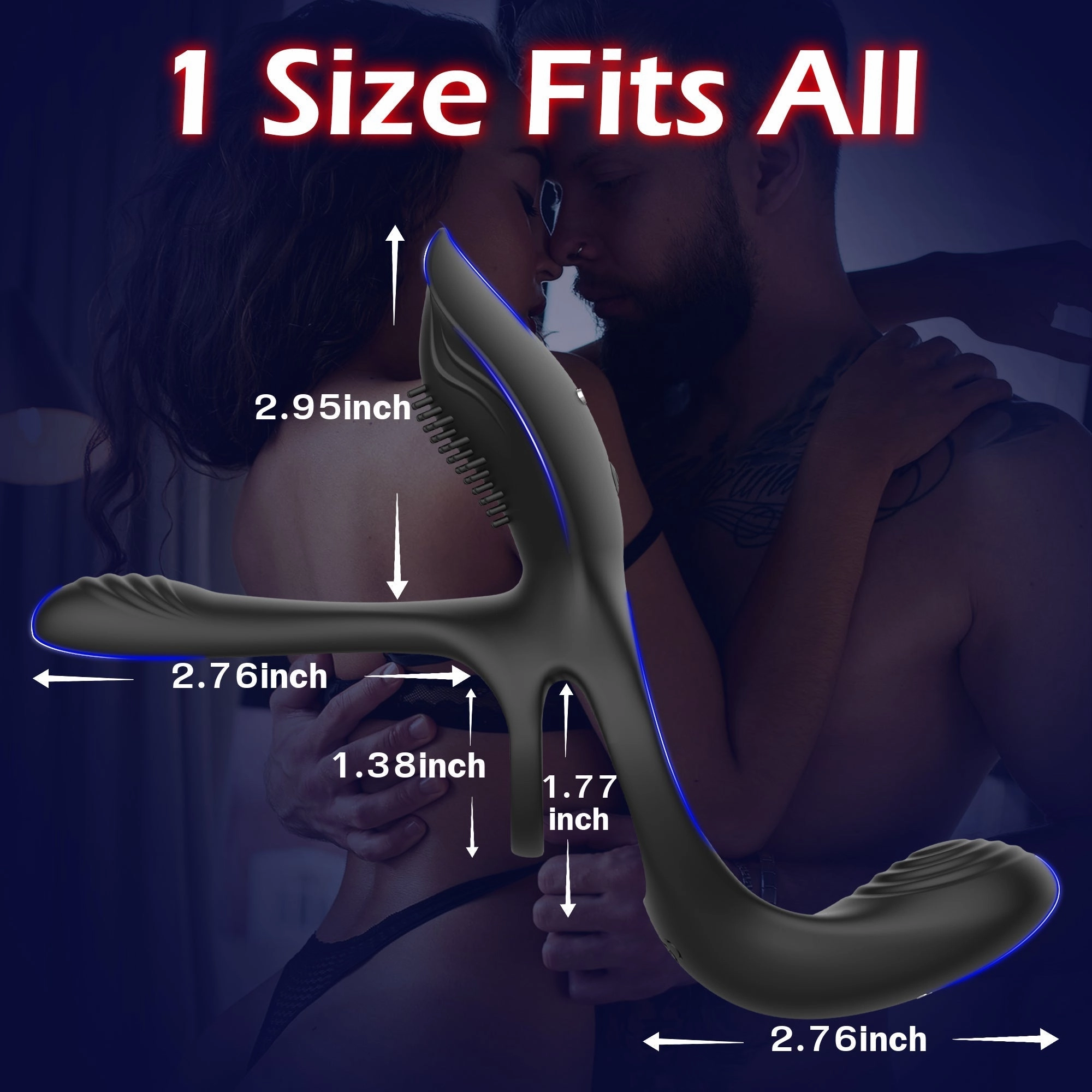 Vibrating Cock Ring with 3 Motors