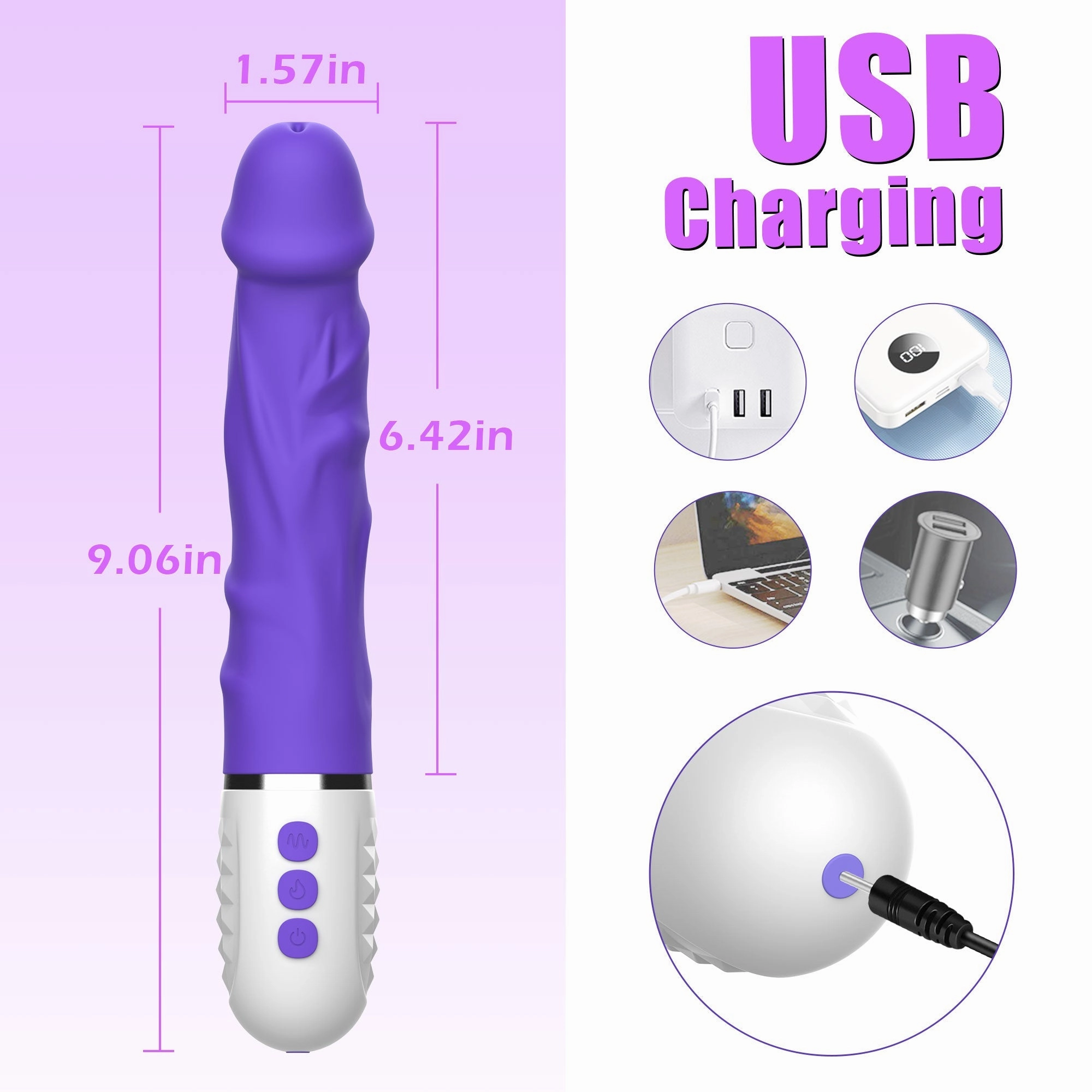 Vibrating Dildo With Heating Function