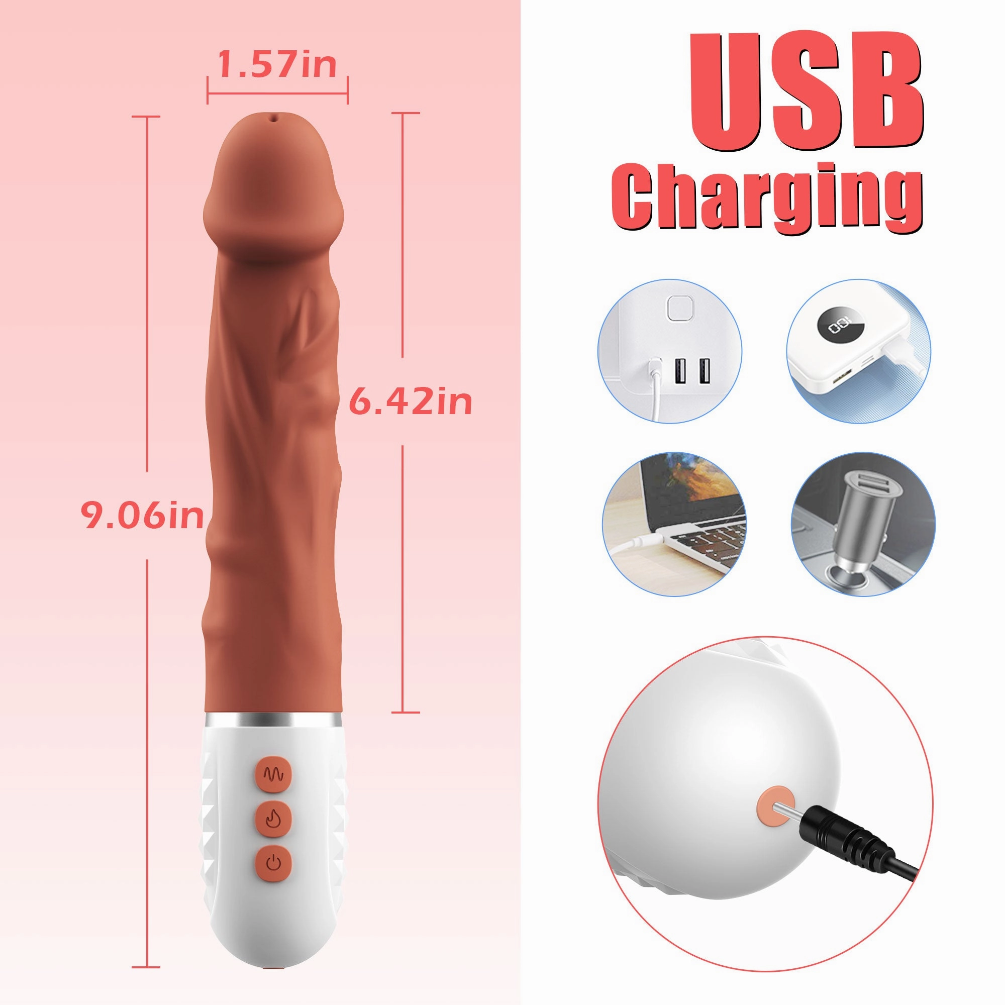 Vibrating Dildo With Heating Function