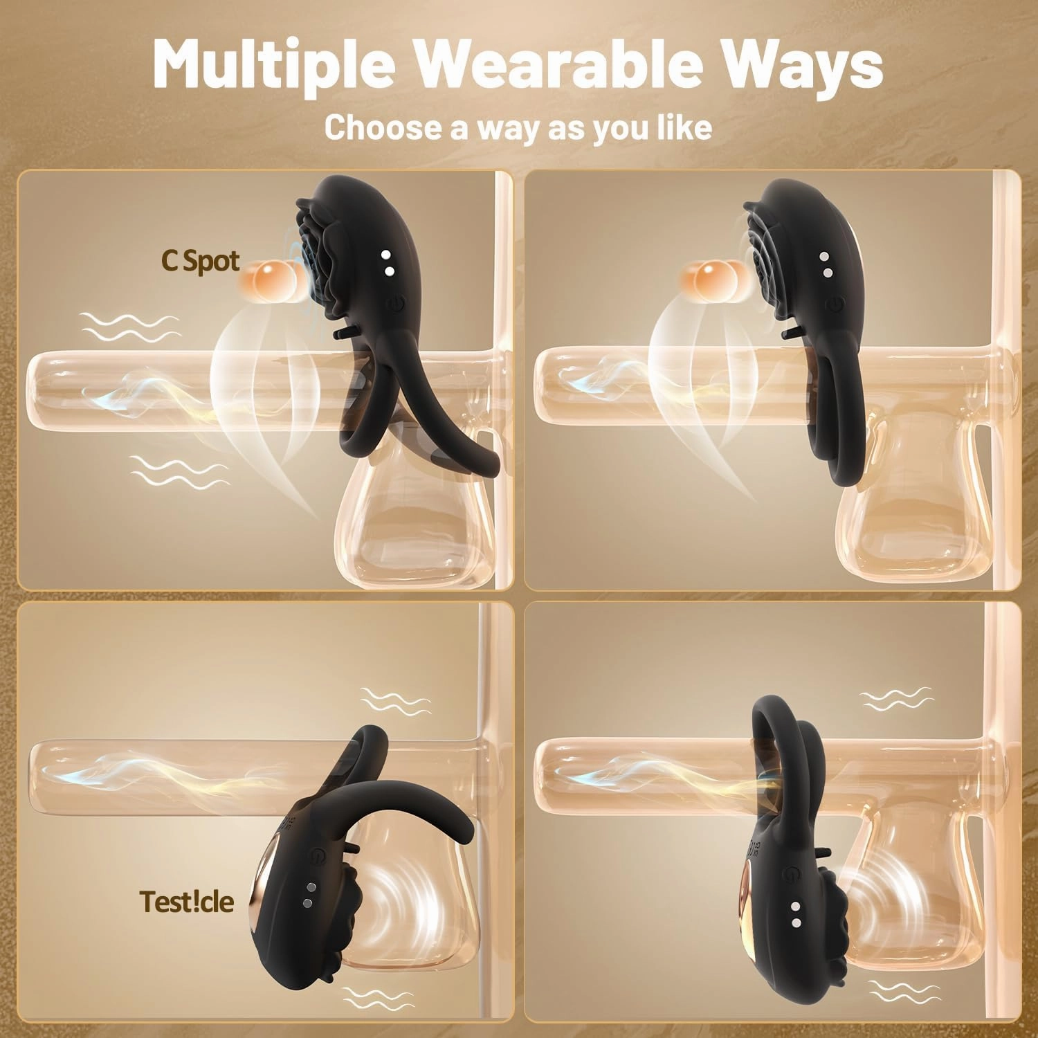 Vibrating Penis Ring Adult Sex Toys for Men