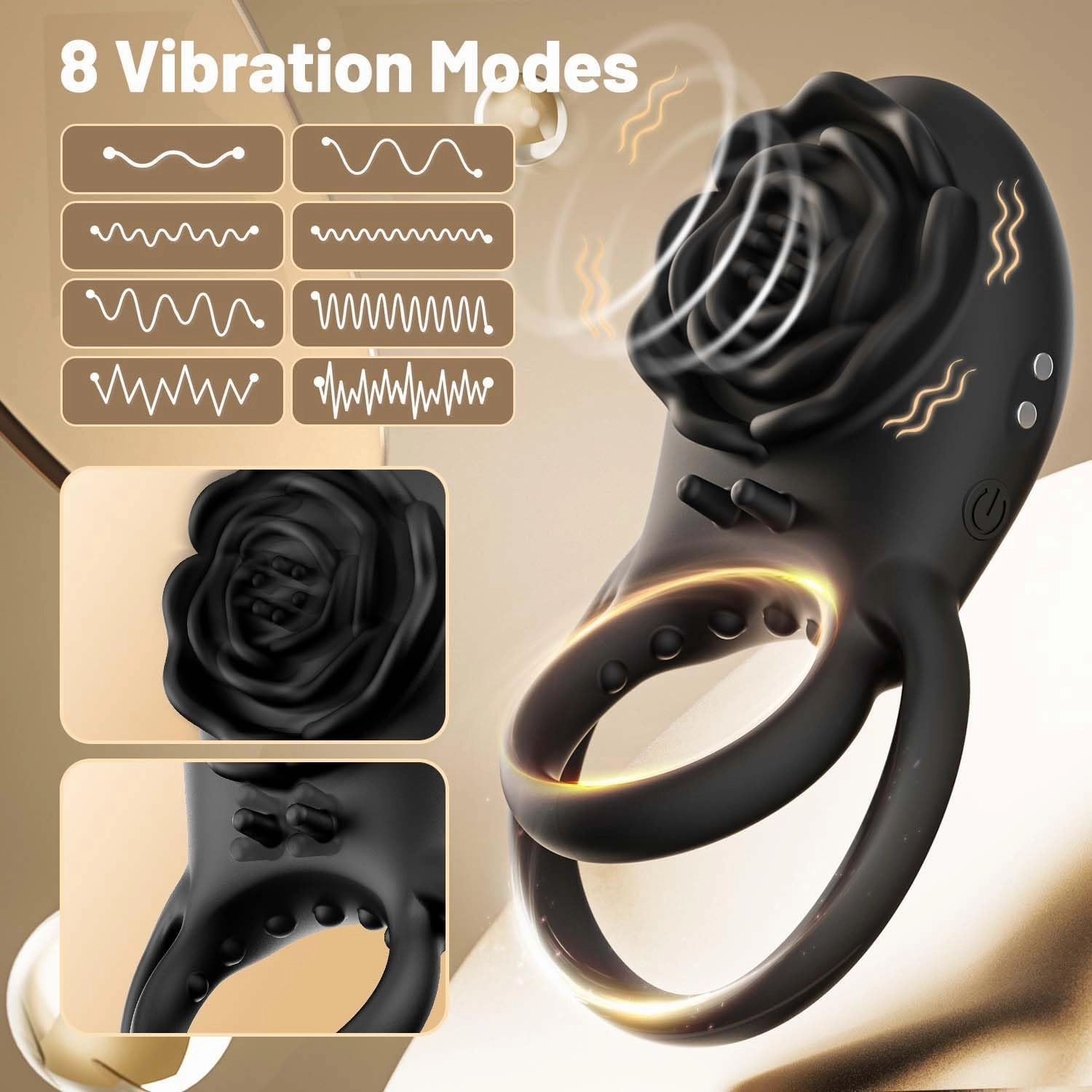 Vibrating Penis Ring Adult Sex Toys for Men