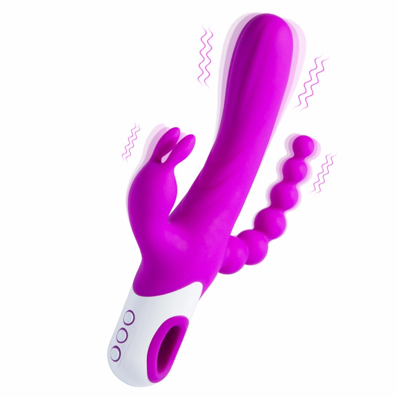 Violet Sonata - Triple Rabbit Vibrator with Anal Beads 