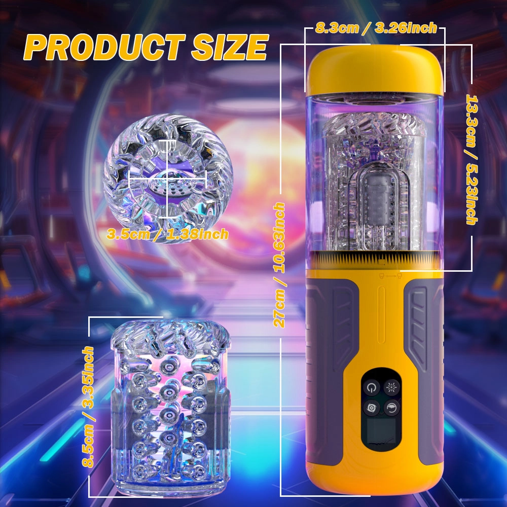 Wasp-Dual Stimulation Thrusting and Rotating Vibrating Male Msturbation Cup
