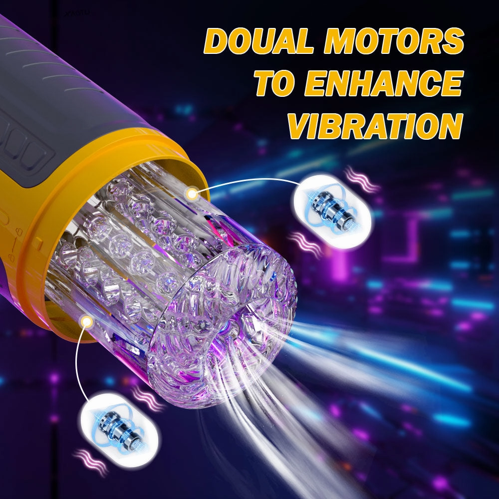 Wasp-Dual Stimulation Thrusting and Rotating Vibrating Male Msturbation Cup