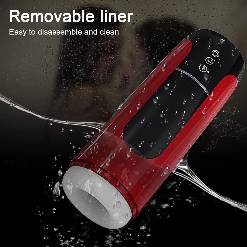 Waterproof Automatic Male Telescopic Vibration Masturbation Cup Simulation Blowjob