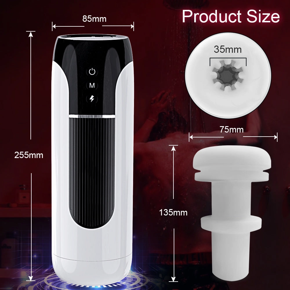 Waterproof Automatic Male Telescopic Vibration Masturbation Cup Simulation Blowjob