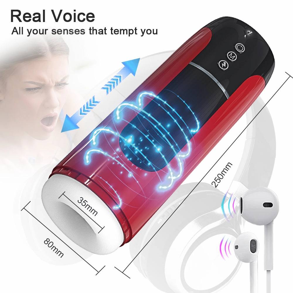 Waterproof Automatic Male Telescopic Vibration Masturbation Cup Simulation Blowjob