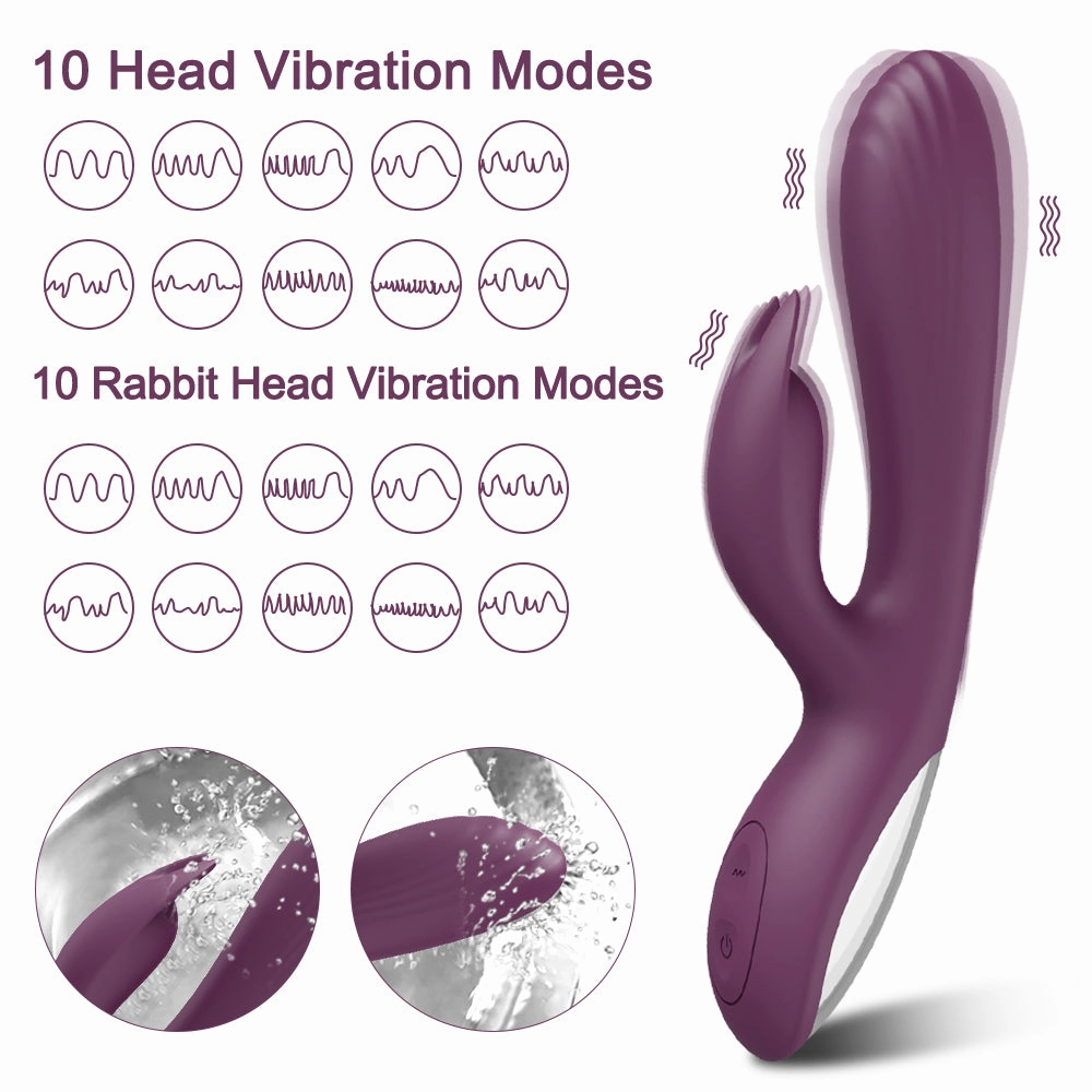 Waterproof Multispeed Rabbit Vibrator Dildo Female G-Spot Massager