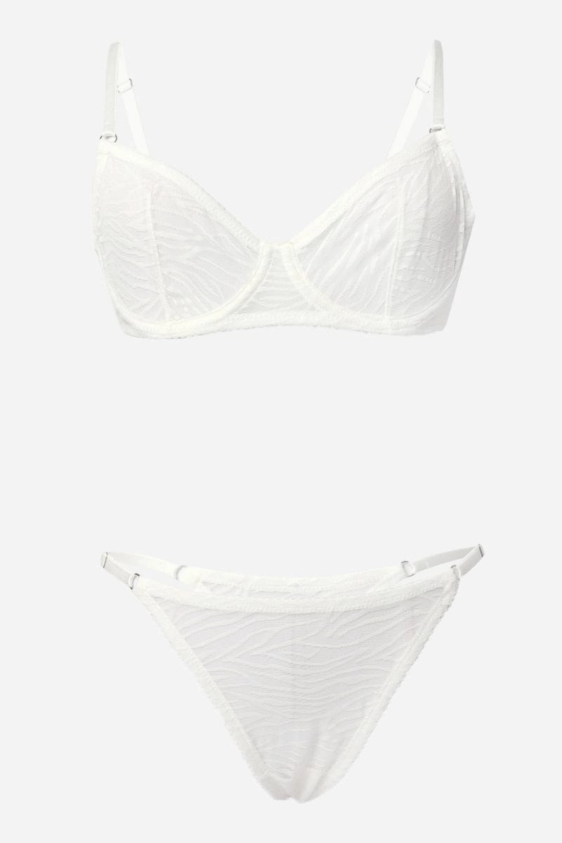 White Mesh Lingerie Set