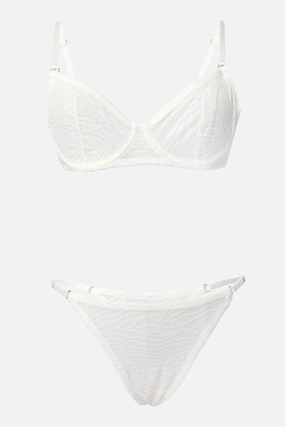 White Mesh Lingerie Set