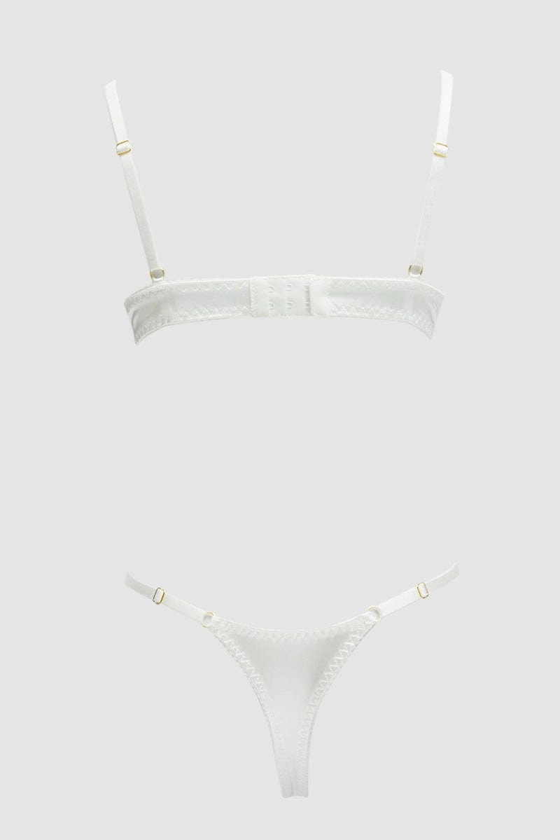 White Satin Lingerie Set