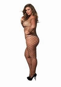 Wide Fishnet Bodystocking Plus Size