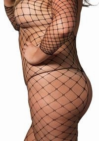 Wide Fishnet Bodystocking Plus Size