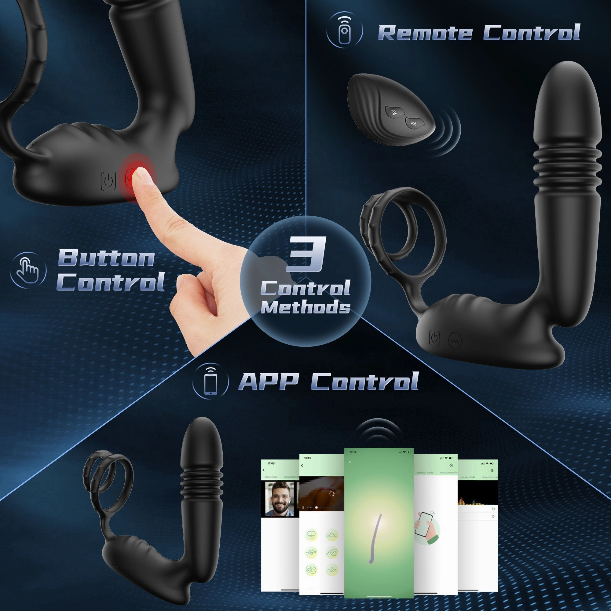 Willem - App controlled Thrusting Prostate Massager with 10 Vibrations