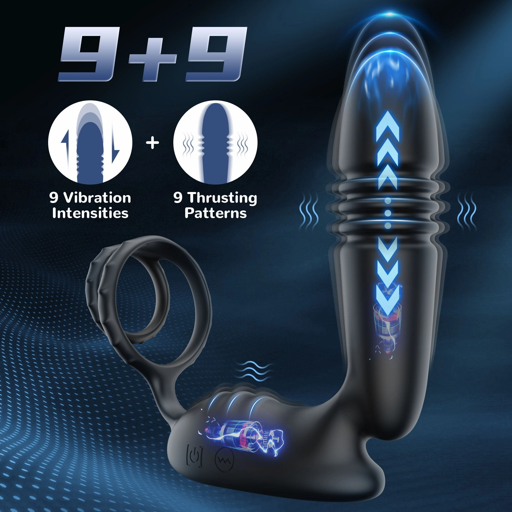 Willem - App controlled Thrusting Prostate Massager with 10 Vibrations