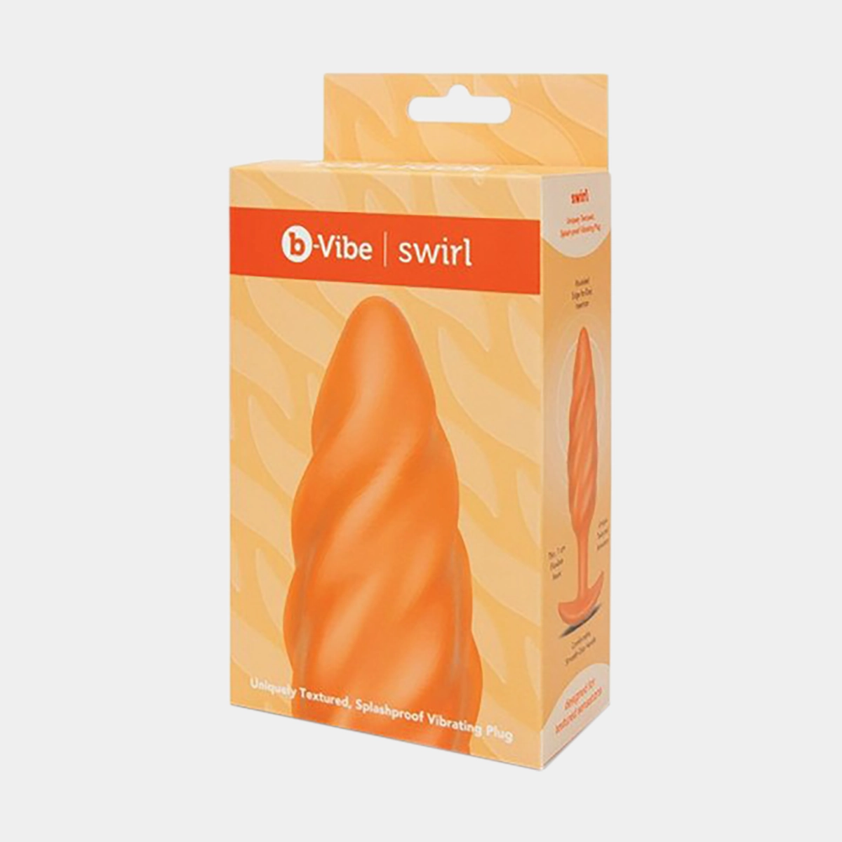 Zoe Ligon Collection Swirl Texture Anal Plug - Orange