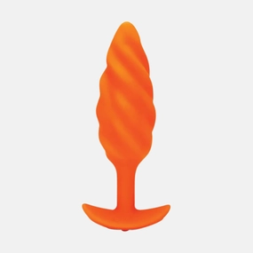 Zoe Ligon Collection Swirl Texture Anal Plug - Orange